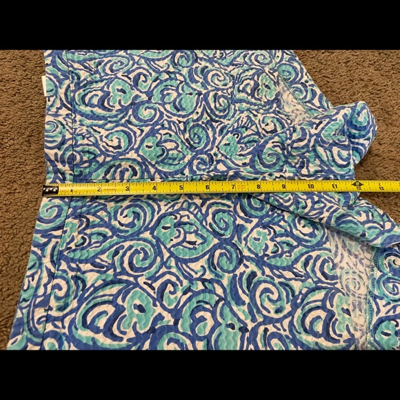 Lilly Pulitzer Adie Short Chasing Tail Blue Women’s Size 12 Pockets 3.5” Inseam - Picture 8 of 13